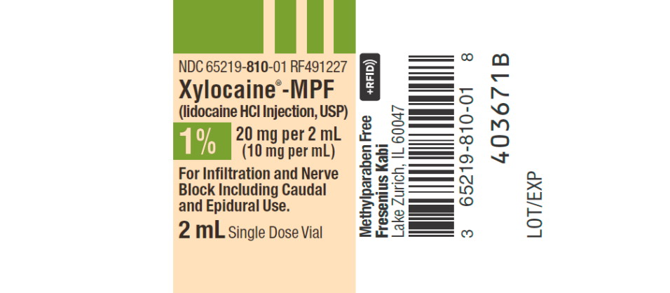 PACKAGE LABEL - PRINCIPAL DISPLAY PANEL - Xylocaine – MPF 2 mL Single
